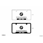 BMW Number Plate Frame (Blk-Chr X3) - Genuine BMW 82120418626