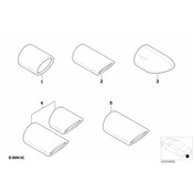 BMW Exhaust Tailpipe Trim Chrome (55X65 mm) - Genuine BMW 82129410928
