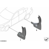 BMW Set Mud Flaps Front (F07) - Genuine BMW 82162155846
