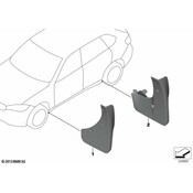 BMW Set Mud Flaps Front (F15 18") - Genuine BMW 82162302402