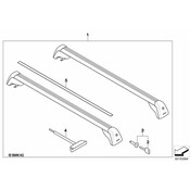 BMW Railing Carrier (E91 Flachreling) - Genuine BMW 82712149541