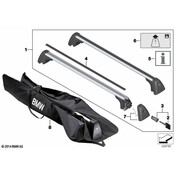 BMW Roof Rack Base Bars - Genuine BMW 82712350126