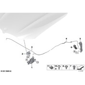 BMW Hood Release Handle Bracket - Genuine BMW 51239893480