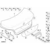 BMW Trunk Tension Struts - Genuine BMW 51244333609