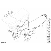 BMW Deck Lid Release Cable - Genuine BMW 51247197490