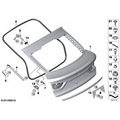 BMW Wedging Rear Lid Right - Genuine BMW 51247318700