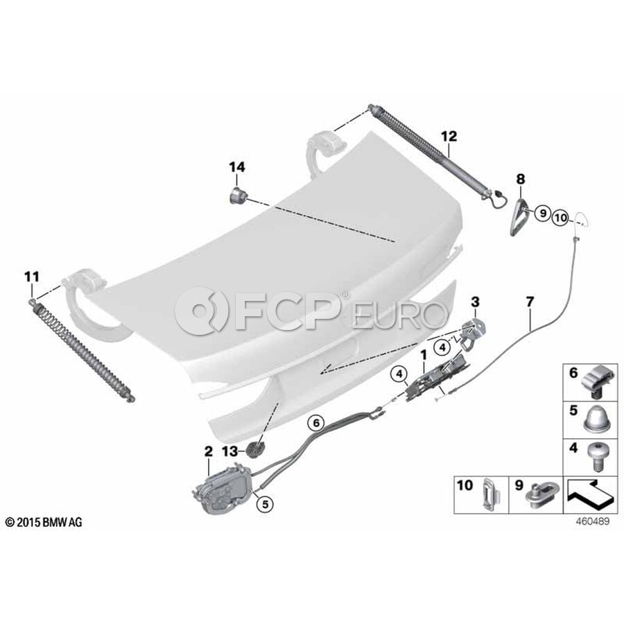 BMW Trunk Lid Pull Down Motor - Genuine BMW 51247357097 | FCP Euro