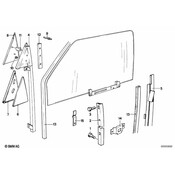 BMW Left One-Piece Window Guide - Genuine BMW 51321888059