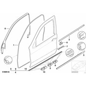 BMW Outer Weatherstrip Right (Black) - Genuine BMW 51328251592