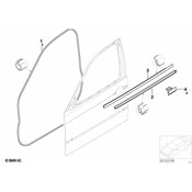 BMW Gloss Shadowline Window Sill Trim - Genuine BMW 51332695285