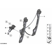 BMW Window Regulator Front Right (X1) - Genuine BMW 51332990386