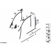 BMW Sealing Cover Column B Right - Genuine BMW 51332990558