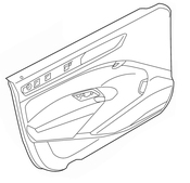 Volkswagen Door Interior Trim Panel - Genuine VW 561867012FOUT