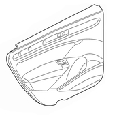 VW Door Interior Trim Panel - Genuine VW 561867211GOUT
