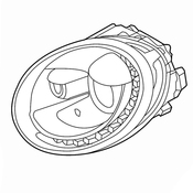 Volkswagen Headlight Assembly - Genuine VW 5C1941031H