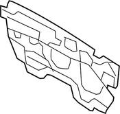 Audi VW Cowl Insulator - Genuine Audi VW 5N1863353D
