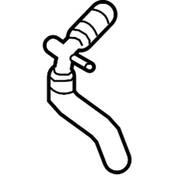 VW Engine Coolant Hose - Genuine VW 7P0122051D