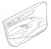 Volkswagen Door Interior Trim Panel - Genuine VW 561867012GLGY
