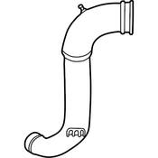 VW Turbocharger Inlet Hose - Genuine VW 1J0129654T