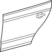 Volkswagen Door Outer Panel - Genuine VW 1K5833106E