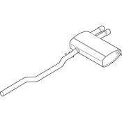 Volkswagen Exhaust Muffler - Genuine VW 3CN253609B