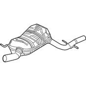 Volkswagen Exhaust Muffler - Genuine Volkswagen 5C6253209J