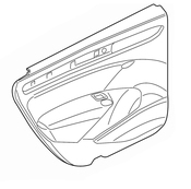 Volkswagen Door Interior Trim Panel - Genuine VW 561867211FOUT
