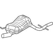 Volkswagen Exhaust Muffler - Genuine Volkswagen 5C6253209C