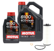 Mercedes M139 Oil Change Kit - Motul 0W20 Eco Clean 229.71
