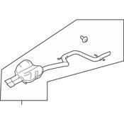 VW Exhaust Resonator - Genuine VW 1K5253181HK