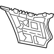 Volkswagen Bumper Cover Support Rail - Genuine VW 5H0807723D