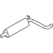 Volkswagen Exhaust Muffler - Genuine VW 5QM253209AJ