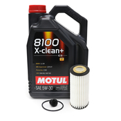Porsche Engine Oil Change Kit (5W-30) - Motul/Hengst 95BBASEOILKT3