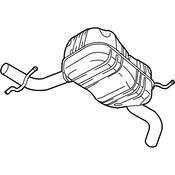 Volkswagen Exhaust Muffler - Genuine VW 1Q0253209R