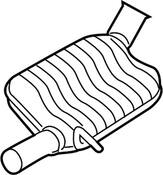 Audi VW Exhaust Muffler - Genuine Audi VW 5Q0253409C