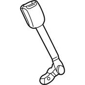 VW Seat Belt Receptacle - Genuine VW 3B0858472KFCP