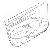 Volkswagen Door Interior Trim Panel - Genuine VW 561867012FOUR