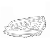 Volkswagen Headlight Assembly - Genuine VW 5GM941754A