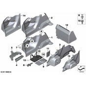 BMW Panel Wheel Housing Part.Trunk Left - Genuine BMW 51477275284