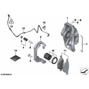 BMW Disc Brake Caliper Bracket Front (640i 640i Gran Coupe) - Genuine BMW 34117846700