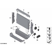 BMW Radiator Mount Bracket - Genuine BMW 17118572189