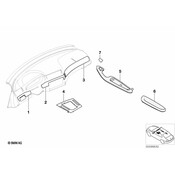BMW Armrest Titan Front Right (Black) - Genuine BMW 51417904356
