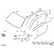BMW Channel SealingInsideDoor Front Right - Genuine BMW 51337119090