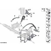 BMW Holder Suction Line Steering - Genuine BMW 32416779954