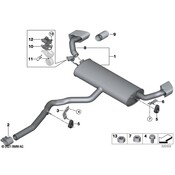 BMW Exhaust Tail Pipe - Genuine BMW 18307633311
