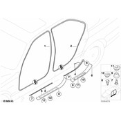 BMW Door Seal Rear Left - Genuine BMW 51728175097