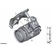 BMW Climate Compressor Supporting Bracket - Genuine BMW 64557556836