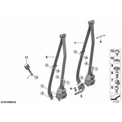 BMW Anchor Fitting Pretensioner Left - Genuine BMW 72117321291