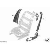 BMW Seat Trim Panel - Genuine BMW 52107340016