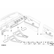 BMW Decorative Strip Dashboard Right (SatinSilver) - Genuine BMW 51459197277